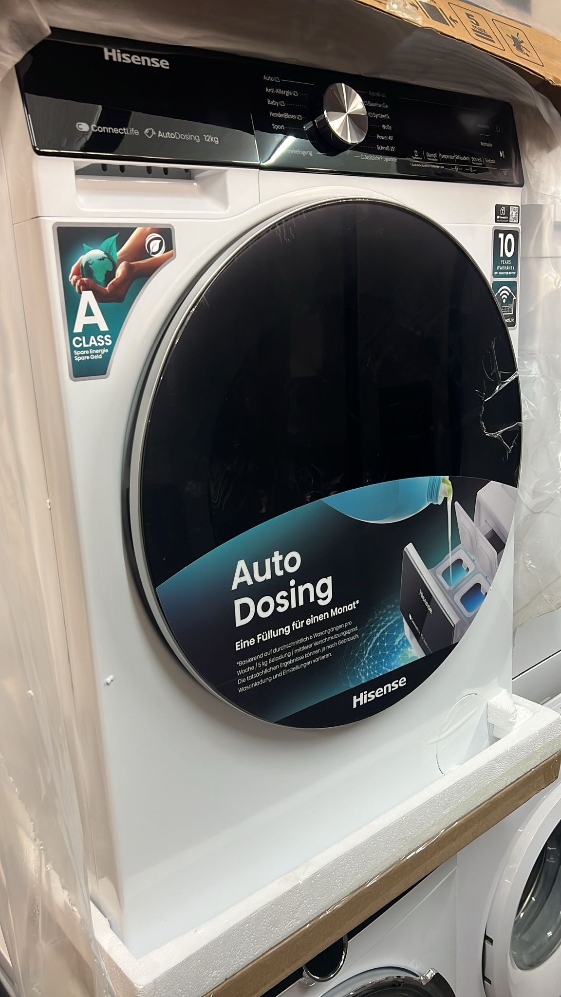 Hisense Waschmaschine 12 kg – Auto Dosing, A-Klasse, WiFi | Neuware mit 2 Jahren Garantie