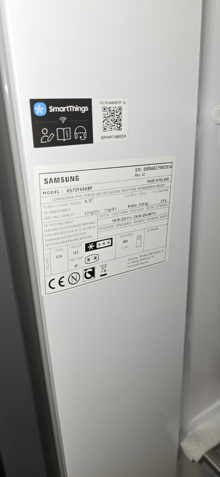 Samsung RS70F66KBF Side-by-Side Kühlschrank (Retourenware)