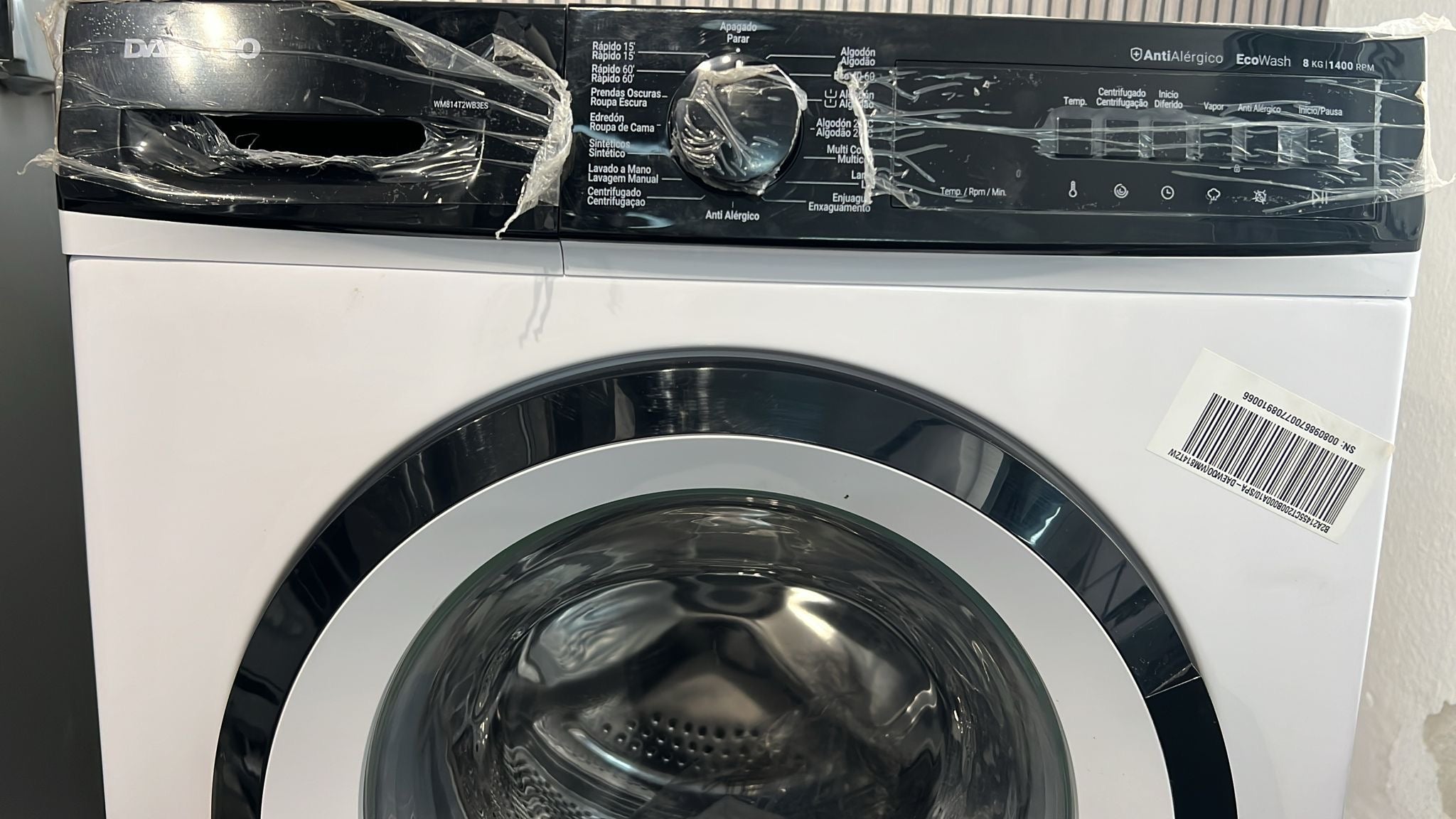 Daewoo Waschmaschine 8 kg, 1400 U/min – EcoWash, Anti-Allergie, Energieklasse A | Neuware mit 2 Jahren Garantie